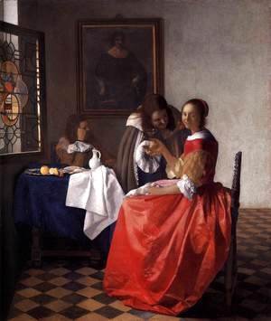 A Lady and Two Gentlemen c. 1659
