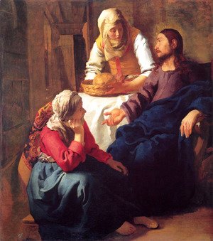 Jan Vermeer Van Delft - Christ in the House of Martha and Mary 1654-55