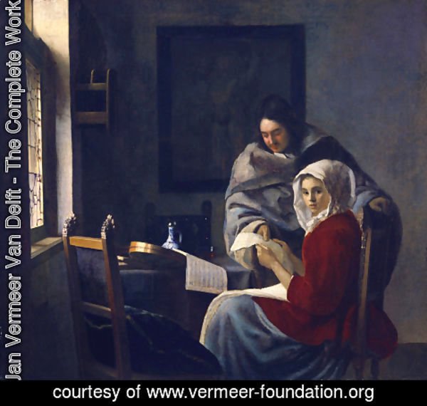 Jan Vermeer Van Delft - Girl Interrupted at Her Music 1660-61