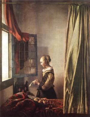 Girl Reading a Letter at an Open Window 1657