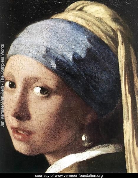 Girl with a Pearl Earring (detail-2) c. 1665