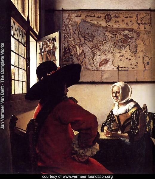 Officer with a Laughing Girl c. 1657