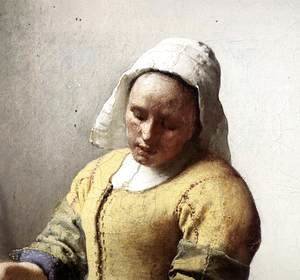 Jan Vermeer Van Delft - The Milkmaid (detail-1) c. 1658