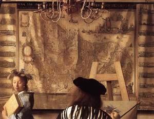 Jan Vermeer Van Delft - The Art of Painting [detail: 1]
