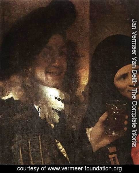 Jan Vermeer Van Delft - The Procuress [detail: 2]