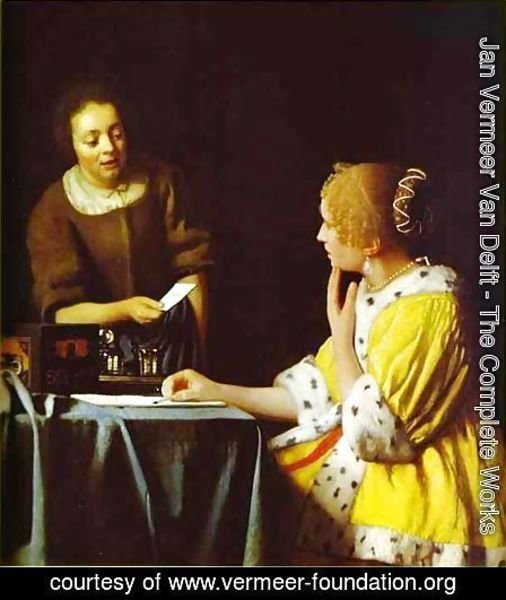 Jan Vermeer Van Delft - Lady Standing At A Virginal 1673-1675