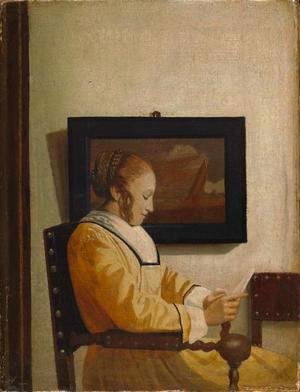Jan Vermeer Van Delft - A Young Woman Reading