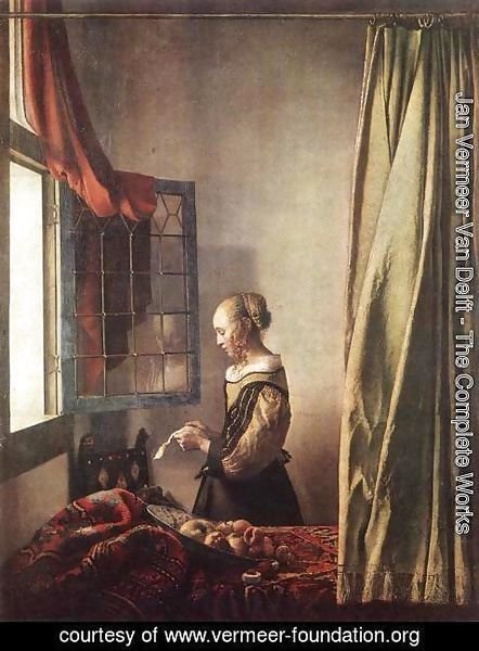 Jan Vermeer Van Delft - Girl Reading a Letter at an Open Window 1657