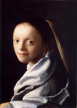Jan Vermeer Van Delft - Portrait of a Young Woman 1666-67