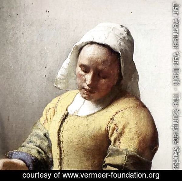 Jan Vermeer Van Delft - The Milkmaid (detail-1) c. 1658