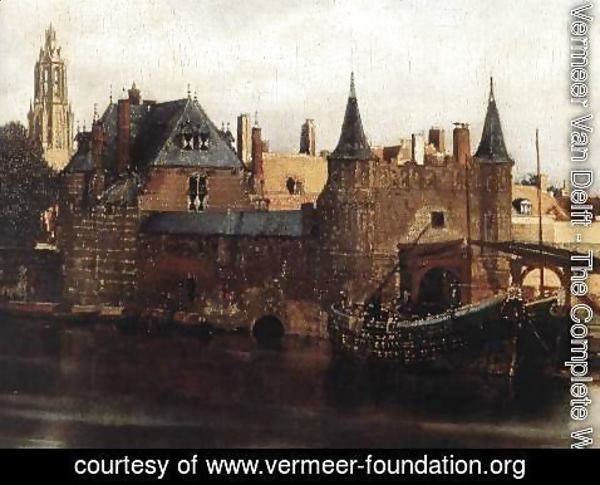 Jan Vermeer Van Delft - View of Delft (detail-1) 1659-60