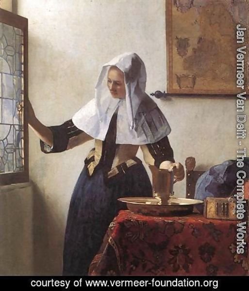 Jan Vermeer Van Delft - Young Woman with a Water Jug 1660-62