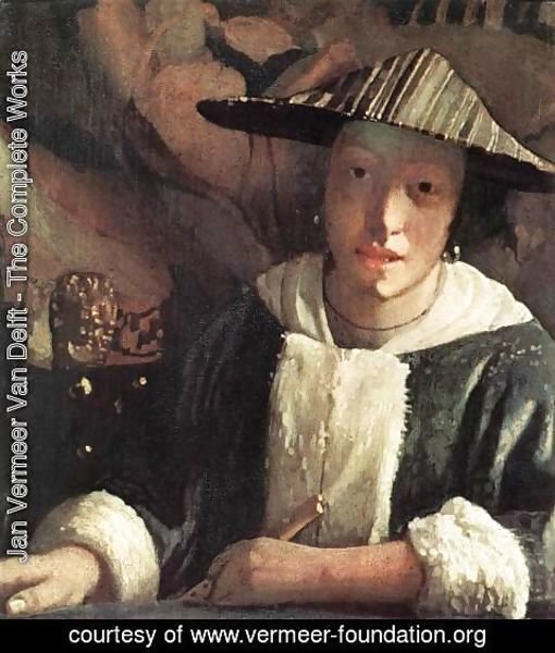 Jan Vermeer Van Delft - Young Girl with a Flute 1666-67