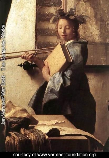 Jan Vermeer Van Delft - The Art of Painting [detail: 2]