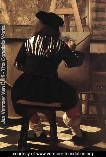 Jan Vermeer Van Delft - The Art of Painting [detail: 3]
