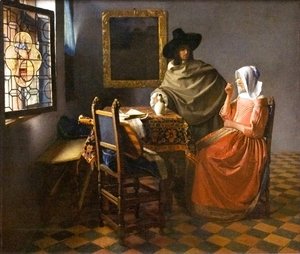 Jan Vermeer Van Delft - The Glass Of Wine