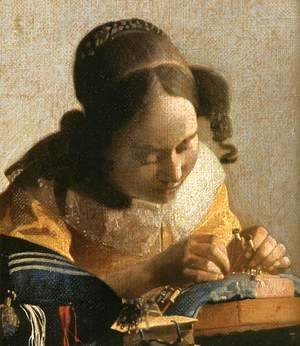 Jan Vermeer Van Delft - The Lacemaker (detail)