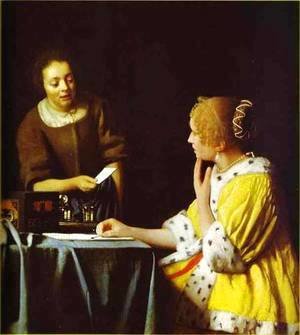 Jan Vermeer Van Delft - Lady Standing At A Virginal 1673-1675