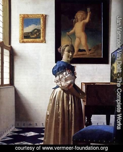 Jan Vermeer Van Delft - Lady With Her Maidservant 1667-1668