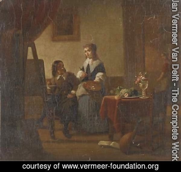 Jan Vermeer Van Delft - In the artist's studio